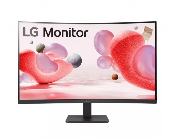 Монитор LG 32MR50C-B, 31.5" VA, Curved Display, 5ms (GtG at Faster), 100Hz, 3000:1, Dynamic Action Sync, 250 cd/m2, Full HD 1920x1080, sRGB 99%, AMD FreeSync, Flicker Safe, Reader Mode, D-Sub, HDMI, Headphone Out, Tilt, Black