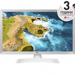 Монитор LG 24TQ510S-WZ, 23.6" WVA, LED, Smart webOS, TV Tuner DVB-T2/C /S2, 1000:1, Mega DFC, 200cd, 1366x768, AI SOUND, WiFi, HDMI, Bluetooth, USB 2.0, HOTEL MODE, AirPlay, Speaker 2x5W, White - Монитори