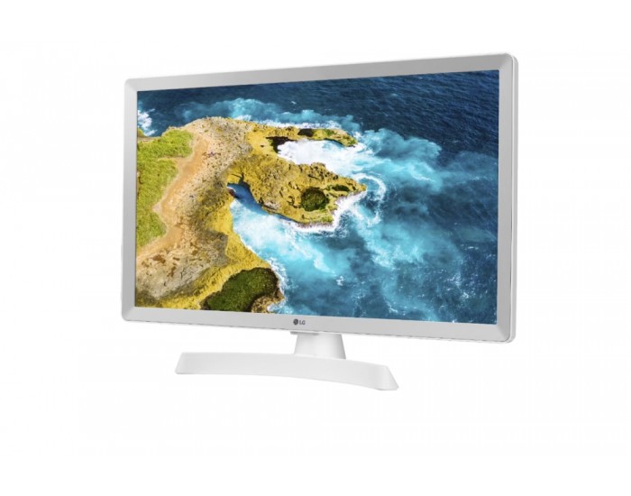 Монитор LG 24TQ510S-WZ, 23.6" WVA, LED, Smart webOS, TV Tuner DVB-T2/C /S2, 1000:1, Mega DFC, 200cd, 1366x768, AI SOUND, WiFi, HDMI, Bluetooth, USB 2.0, HOTEL MODE, AirPlay, Speaker 2x5W, White