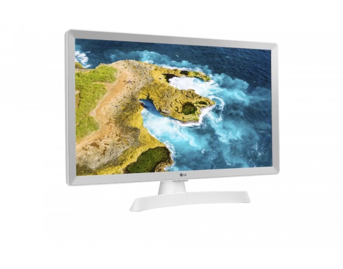 Монитор LG 24TQ510S-WZ, 23.6" WVA, LED, Smart webOS, TV Tuner DVB-T2/C /S2, 1000:1, Mega DFC, 200cd, 1366x768, AI SOUND, WiFi, HDMI, Bluetooth, USB 2.0, HOTEL MODE, AirPlay, Speaker 2x5W, White