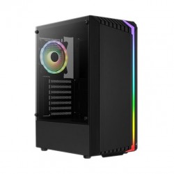 Aerocool Bionic кутия с прозрачен панел и RGB лента - Aerocool