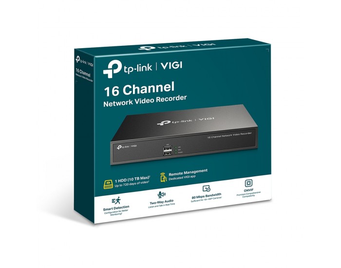 16-канален NVR TP-Link VIGI NVR1016H