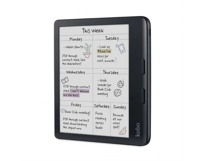 Четец за Е-книги Kobo Libra Colour e-Book Reader, E Ink touchscreen 7 inch, 1680 x 1264, 32 GB, 1 GHz, Greutate 0.215 kg, Wireless Da, Comfort Light PRO, IPX8 - up to 60 mins in 2 metres of water, 15 file formats supported natively, Black