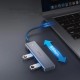 Мултифункционален USB хъб Ugreen 4 в 1 USB Type C - 4 x USB 3.2 с USB-C захранващ порт (CM219 70336) - сив