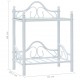 Sonata H Нощни масички 2 бр метал и закалено стъкло 45x30,5x60 см бели