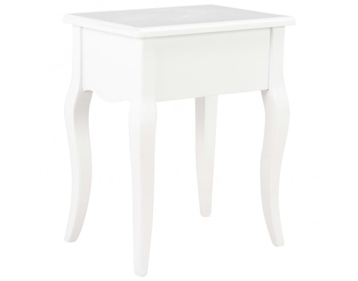 280005 Sonata H Nightstand White 40x30x50 cm Solid Pine Wood