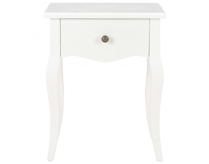 280005 Sonata H Nightstand White 40x30x50 cm Solid Pine Wood