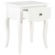 280005 Sonata H Nightstand White 40x30x50 cm Solid Pine Wood