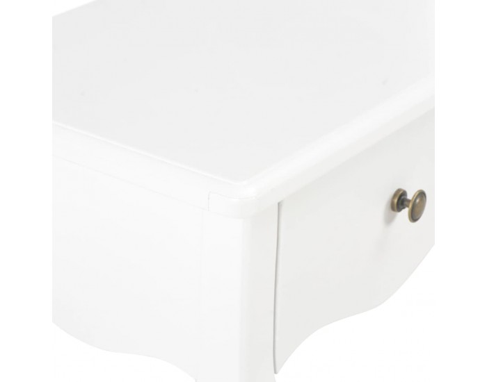 280005 Sonata H Nightstand White 40x30x50 cm Solid Pine Wood