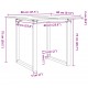 Sonata H Трапезна маса О-образна рамка 80x80x75 см бор масив и чугун