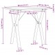 Sonata H Трапезна маса Y-образна рамка 80x50x75 см бор масив и чугун