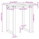 Sonata H Трапезна маса О-образна рамка 70x70x75,5 см бор масив и чугун