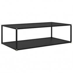 322903 Sonata H Coffee Table Black 120x60x35 cm Tempered Glass - Sonata H