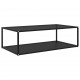 322903 Sonata H Coffee Table Black 120x60x35 cm Tempered Glass