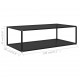 322903 Sonata H Coffee Table Black 120x60x35 cm Tempered Glass