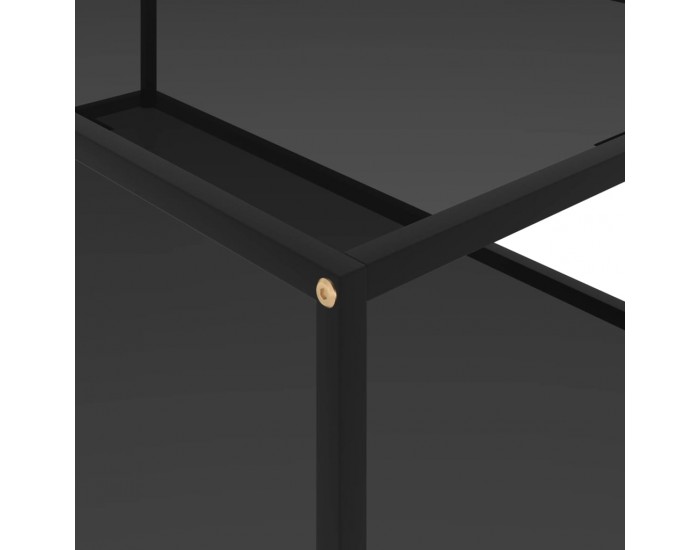 322903 Sonata H Coffee Table Black 120x60x35 cm Tempered Glass