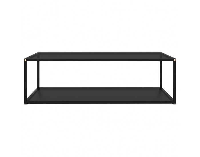 322903 Sonata H Coffee Table Black 120x60x35 cm Tempered Glass