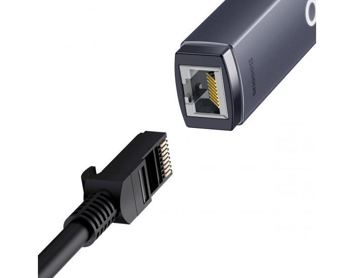 Мрежов адаптер Baseus Lite Series USB към RJ-45 1Gbps WKQX000013 - сив