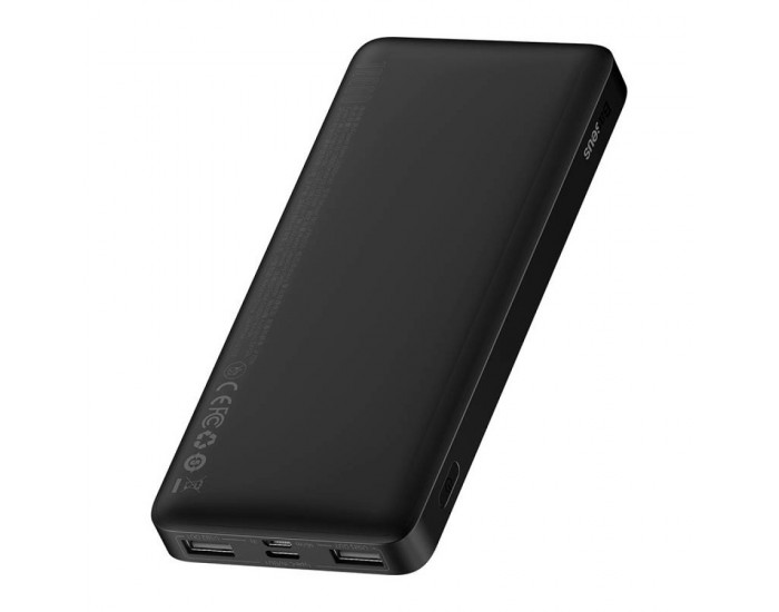 Външна батерия Baseus Bipow PPBD050001 10000mAh 15W, 2 x USB 1 x USB Type-C - черна