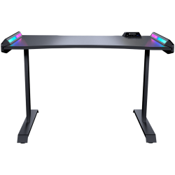 COUGAR Mars 120 Gaming Desk, USB 3.0 x 1/ USB 2.0 x 1/ 3.5mm Audio jack x 2/RGB button, 1250x810x740(mm), Ergonomic & Scratch Resistant Gaming Space, Carbon Fiber Texture, Multifunctional Design, Dual-sided ARGB, Welded Steel Frame, Maximum Stability - COUGAR GAMING