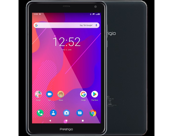 Prestigio Q PRO,PMT4238_4G_D_GY,Single Micro-SIM, have call fuction, 8.0"WXGA(800*1280)IPS display, up to 1.4GHz quad core processor, android 9.0, 2GB RAM+16GB ROM, 0.3MP front camera+2MP rear camera, 5000mAh battery