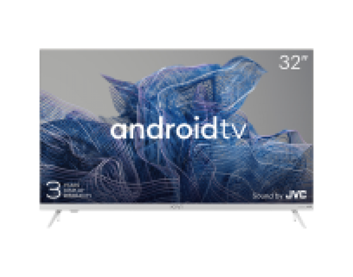 32', HD, Google Android TV, White, 1366x768, 60 Hz, Sound by JVC, 2x8W, 33 kWh/1000h , BT5, HDMI ports 3, 24 months