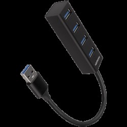 AXAGON HUE-M1A 4x USB3.2 Gen 1 MINI hub, metal, 20cm USB-A cable - Офис