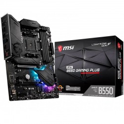 MSI MPG B550 GAMING PLUS,ATX,Socket AM4,AMD B550 Chipset,4 DIMMs,Dual Channel DDR4 up to 4400+(OC)MHz,1x PCIe 4.0/ 3.0 x16 slot,2x M.2 slots,2x USB 3.2 Gen 2 (1x Type-C),2x USB 3.2 Gen 1,1x HDMI,1x DP,1G LAN,7.1 Audio,3y warranty - Компютърни Компоненти