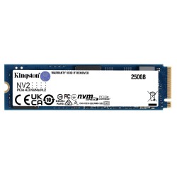 Kingston 250GB NV2 M.2 2280 PCIe 4.0 NVMe SSD, up to 3000/1300MB/s, 80TBW, EAN: 740617329889 - Хард дискове, Карти памет, CD и DVD дискове