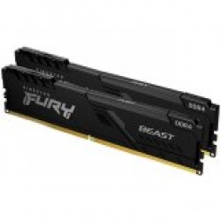 KINGSTON DRAM 32GB 3200MHz DDR4 CL16 DIMM (Kit of 2) FURY Beast Black EAN: 740617319842 - Компютърни Компоненти