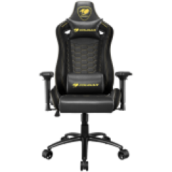 COUGAR OUTRIDER S ROYAL, Gaming Chair, Body-embracing High Back Design, Premium PVC Leather, Head and Lumbar Pillow, 180º Reclining, Full Steel Frame, 4D Adjustable Armrest, Class 4 Gas Lift Cylinder - COUGAR GAMING