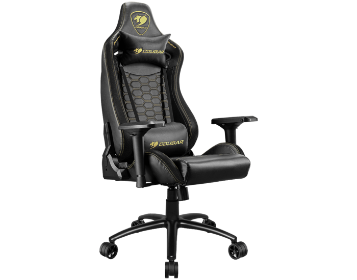 COUGAR OUTRIDER S ROYAL, Gaming Chair, Body-embracing High Back Design, Premium PVC Leather, Head and Lumbar Pillow, 180º Reclining, Full Steel Frame, 4D Adjustable Armrest, Class 4 Gas Lift Cylinder