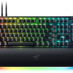 Razer BlackWidow V4 Pro, Gaming Keyboard, Mechanical Gaming Keyboard, US Layout, Green Switch, RGB Chroma, command dial, macro keys, magnetic wrist rest with underglow, USB Passthrough, up to 8K Poling Rate, detachable USB-C cable - Клавиатури, Мишки и Падове