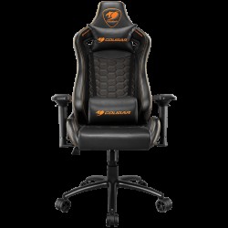 COUGAR OUTRIDER S Black, Gaming Chair, Body-embracing High Back Design, Premium PVC Leather, Head and Lumbar Pillow, 180º Reclining, Full Steel Frame, 4D Adjustable Armrest, Class 4 Gas Lift Cylinder - Офис столове