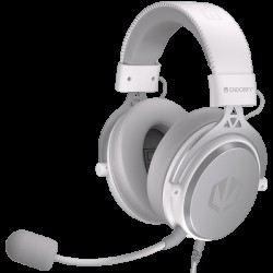 Endorfy Viro Plus USB Onyx White Gaming Headset, 53mm Driver, Memory Foam, USB 7.1 Sound Card, Detachable Microphone, Extra Earpads, 3.5mm Audio Jack, 2 Year Warranty - Офис