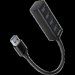 AXAGON HUE-M1AL 4x USB 3.2 Gen 1 MINI hub, metal, 1.2m USB-A cable - Axagon