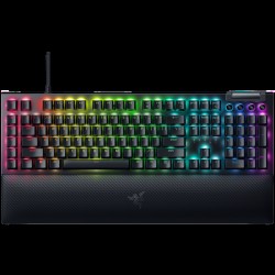 Razer BlackWidow V4 Mechanical Gaming Keyboard, US Layout, Green Switch, Razer Chroma™ RGB, 6 Macro Keys, Lubricated Stabilizers, Media Keys, Magnetic Wrist Rest, Up to 8000 Hz Polling Rate, Detachable Type C Cable - Клавиатури, Мишки и Падове