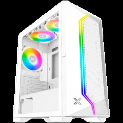 Gemini II Arctic EN48656, White, MATX/ Mini- ITX, U3x1+U2x2, Meshed Grill ARGB LED Frontpanel & Left TG, 3PCS X24F Arctic Fixed RGB Fan - Офис