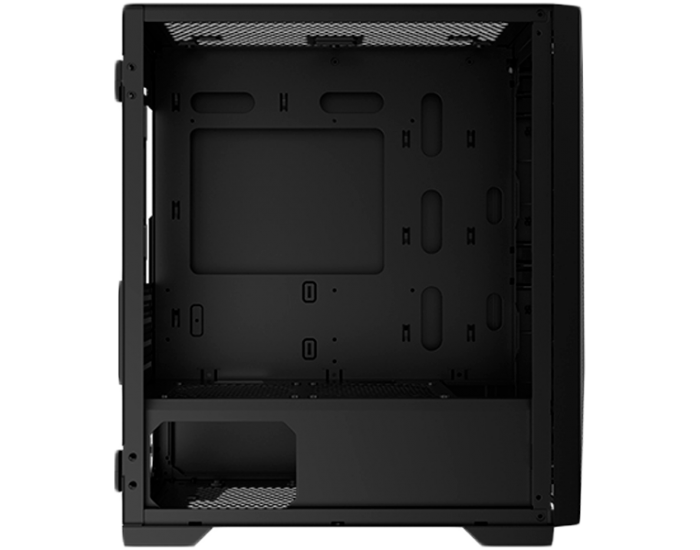 Gemini II EN48649, Black, MATX/ Mini-ITX, U3x1+U2x2, Meshed Grill ARGB LED Frontpanel & Left TG, 3PCS X24F Fixed RGB Fan