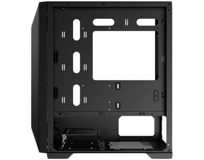 Gemini II EN48649, Black, MATX/ Mini-ITX, U3x1+U2x2, Meshed Grill ARGB LED Frontpanel & Left TG, 3PCS X24F Fixed RGB Fan