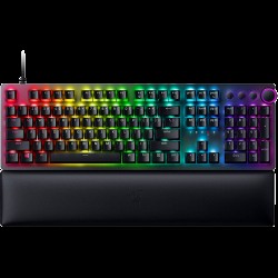 Razer Huntsman V2, Optical Gaming Keyboard (Linear Red Switch), US Layout, Doubleshot PBT Keycaps, Sound Dampening Foam, Razer Chroma™ RGB, Up to 8000Hz polling rate, Aluminum matte top plate - Клавиатури, Мишки и Падове