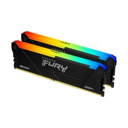 Kingston 64GB 3600MT/s DDR4 CL18 DIMM (Kit of 2) FURY Beast RGB - Компютърни Компоненти