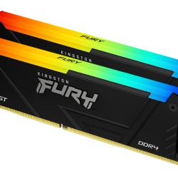 Kingston 64GB 3200MT/s DDR4 CL16 DIMM (Kit of 2) FURY Beast RGB - Компютърни Компоненти