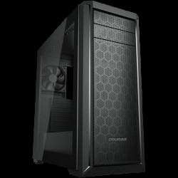 COUGAR MX330-G Pro, Mid Tower, MiniITX/MicroATX/ATX, USB 3.0 x 2, USB 2.0 x 2, Mic x 1 / Audio x 1, RGB button, 3x 120mm ARGB fans pre-installed, Tempered glass, 195 x 473 x 427 (mm) - COUGAR GAMING