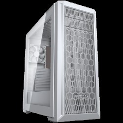 COUGAR MX330-G Pro White, Mid Tower, MiniITX/MicroATX/ATX, USB 3.0 x 2, USB 2.0 x 2, Mic x 1 / Audio x 1, RGB button, 3x 120mm ARGB fans pre-installed, Tempered glass, 195 x 473 x 427 (mm) - COUGAR GAMING