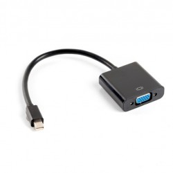 Адаптер Lanberg adapter display port mini (m) -> VGA (f), 20cm cable, black - Lanberg