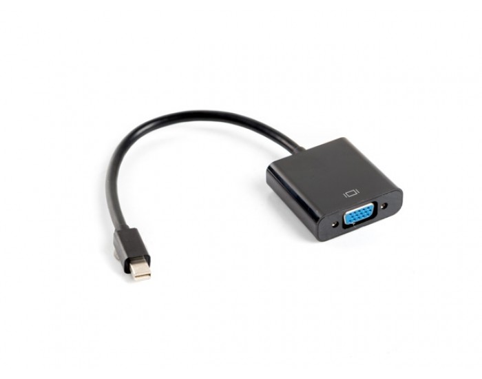 Адаптер Lanberg adapter display port mini (m) -> VGA (f), 20cm cable, black