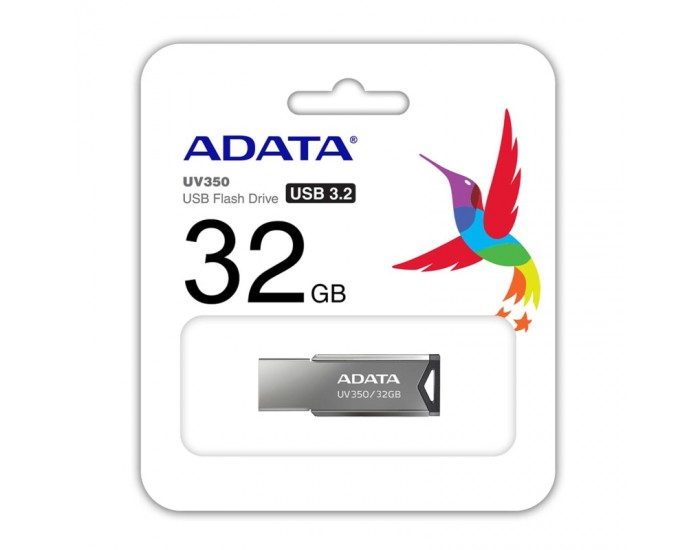 Памет Adata 32GB UV350 USB 3.2 Gen1-Flash Drive Silver