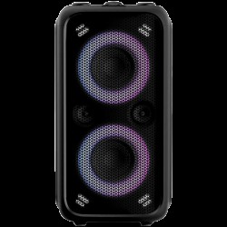 F&D PA200 Portable Wireless Party Speaker, 80W RMS (40W+40W), Subwoofer 2x5.25"+2x2"Tweeter, BT 5.0/USB/AUX, RGB, LED display, Remote control, Microphone, battery 8000mAh - Офис