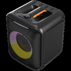 F&D PA100 Portable Wireless Party Speaker, 40W RMS, Subwoofer 5.25"+2x2"Tweeter, BT 5.0/USB/AUX, RGB, Remote control, WL microphone, battery 4000mAh, IPX4 waterproof - Офис